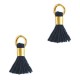 Mini Kwastje Ibiza style 0.7cm Gold-midnight blue